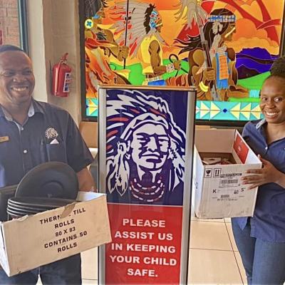 Thank you to Arrow Creek Spur Steak Ranch for donating the left over back-to-school goodies as well as some plates 